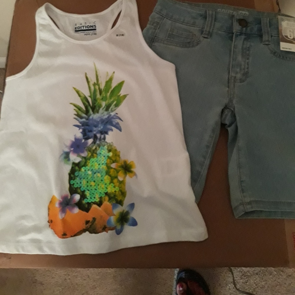 Girls short and blouse
